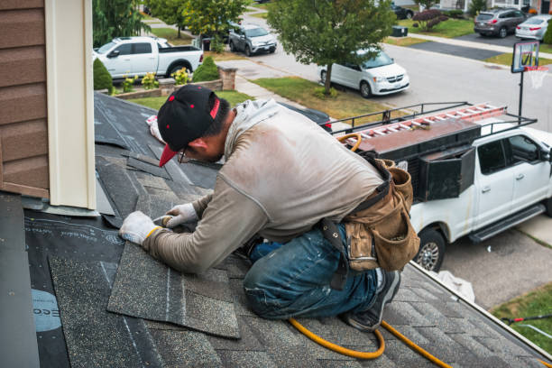 Professional Roofing technician working in Woodbridge, CT